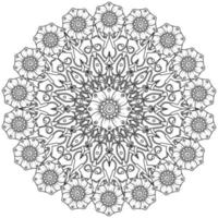 Mehndi-Blume, dekorative Verzierung im ethnisch-orientalischen Stil, Doodle-Ornament, Umrisshandzeichnung. Malbuchseite. vektor