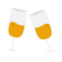 Glas Champagner-Vektor-Illustration vektor