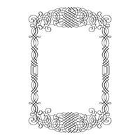 Jahrgang geschmiedet Blumen- klassisch kalligraphisch retro Vignette scrollen Frames Zier Design Elemente schwarz einstellen isoliert Vektor