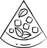 Käse Pizza Scheibe Hand gezeichnet Vektor Illustration