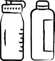 Wasser Flaschen Hand gezeichnet Vektor Illustration