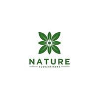 Natur-Logo-Vorlage in weißem Hintergrund vektor