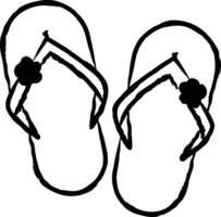 Flip Flop Hand gezeichnet Vektor Illustration