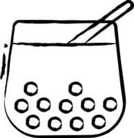 Blase Milch Tee Hand gezeichnet Vektor Illustration