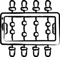 Tabelle Fußball Hand gezeichnet Vektor Illustration