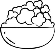 Popcorn Hand gezeichnet Vektor Illustration