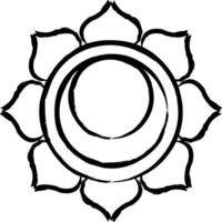 svadhistana Hand gezeichnet Vektor Illustration