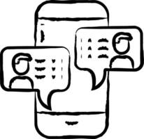 Handy, Mobiltelefon Hand gezeichnet Vektor Illustration