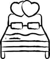 Bett Hand gezeichnet Vektor Illustration