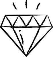 Diamant Hand gezeichnet Vektor Illustration