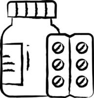 Medizin Flasche Hand gezeichnet Vektor Illustration