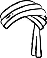 turban hand dragen vektor illustration