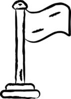 flagga hand dragen vektor illustration
