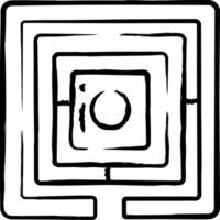 labyrint hand dragen vektor illustration
