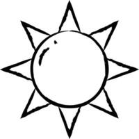Sonne kostenlos Hand gezeichnet Vektor Illustration
