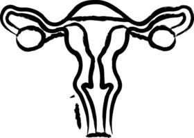 reproduktiv System Hand gezeichnet Vektor Illustration
