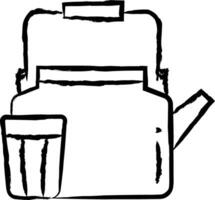 Tee Weiß Zucker Beutel Hand gezeichnet Vektor Illustration