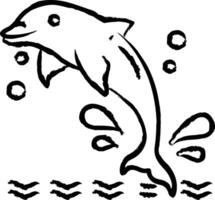 Delfin Hand gezeichnet Vektor Illustration