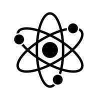 Atom Symbol isoliert auf Weiß Hintergrund. Vektor Illustration
