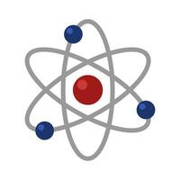 Atom Symbol isoliert auf Weiß Hintergrund. Vektor Illustration