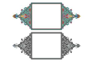 Jahrgang Blumen- klassisch kalligraphisch retro Vignette scrollen Frames Zier Design Elemente schwarz einstellen isoliert Vektor