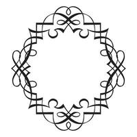 årgång smidda blommig klassisk calligraphic retro vinjett skrolla ramar dekorativ design element svart uppsättning isolerat vektor