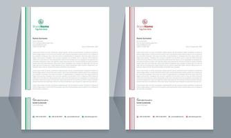 Briefkopf-Formatvorlage, Briefkopf-Designvorlage im Geschäftsstil. Briefkopf-Vorlagendesigns für Unternehmen. Briefkopf, Vorlage. vektor