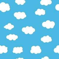 nahtlos Wolken auf Blau Hintergrund. schwebend Wolken. Vektor Illustration