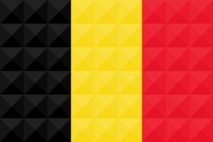 künstlerische flagge von belgien mit geometrischem wellenkonzept-design vektor