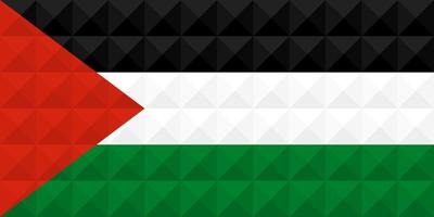 konstnärlig flagga i Palestina med geometrisk design av konceptkonst vektor