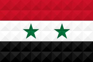 künstlerische flagge von syrien mit geometrischem wellenkonzeptkunstdesign vektor