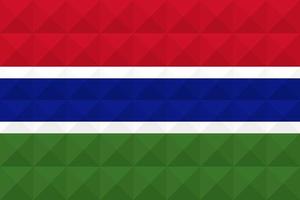 künstlerische Flagge von Gambia mit geometrischem Wellenkonzept-Design vektor