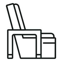dining vilstol stol ikon översikt vektor. däck stol vektor