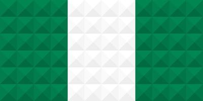 künstlerische flagge von nigeria mit geometrischem wellenkonzeptkunstdesign vektor