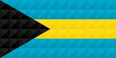 künstlerische Flagge der Bahamas mit geometrischem Wellenkonzept-Design vektor