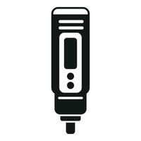 Essen ph Meter Symbol einfach Vektor. medizinisch Experiment Lösung vektor