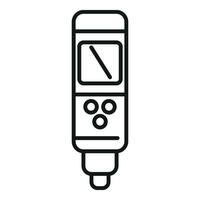 Computer ph Meter Symbol Gliederung Vektor. Boden messen vektor