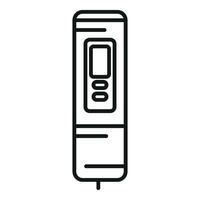 Digital ph Meter Symbol Gliederung Vektor. Prüfung Kit alkalisch vektor