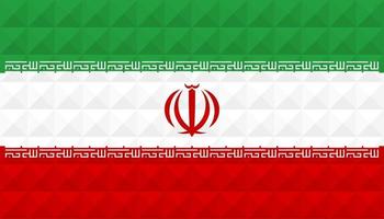künstlerische flagge des irans mit geometrischem wellenkonzeptdesign vektor