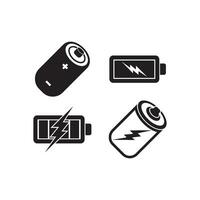 batteri logotyp ikon, vektor illustration design