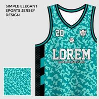 tosca grön sublimering basketboll jersey mall vektor