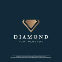 kreativ Luxus Diamant Logo Vorlage Design. Logo zum Geschäft, Schmuck, Marke und Unternehmen. vektor