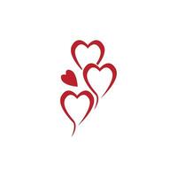 kärlek hjärta vektor ikon och symbol mall illustration
