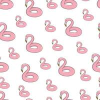 Flamingo Junge. Sommer- Element im Rosa Farbe. nahtlos Muster vektor