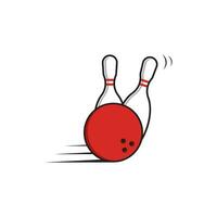 bowling logotyp mall med vektor illustration