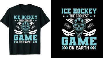 is hockey puck och bruten pinne t-shirt skriva ut vektor mall.is hockey t-shirt design vektor, hockey, typografi, vektor, grafisk, illustration, t-shirt design beställnings- design attrapp