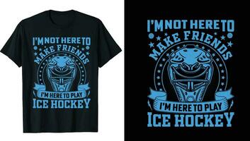 Eis Eishockey Puck und gebrochen Stock T-Shirt drucken Vektor template.ice Eishockey T-Shirt Design Vektor, Eishockey, Typografie, Vektor, Grafik, Illustration, T-Shirt Design Benutzerdefiniert Design Attrappe, Lehrmodell, Simulation