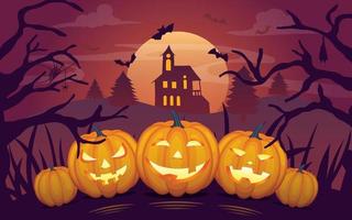 Halloween flaches Hintergrunddesign vektor