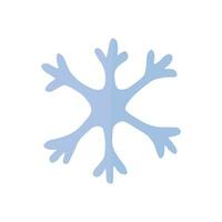 enkel klotter snöflinga illustration blå Färg. isolerat snöig ikon för skriva ut. vektor