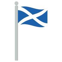 flagga av Skottland. skottland flagga på flaggstång isolerat vektor